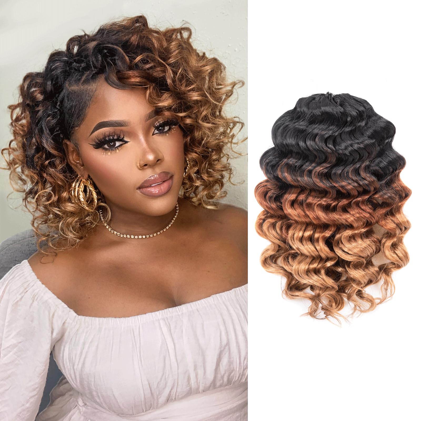 Amazon.com : Toyotress Ocean Wave Crochet Hair - 12 Inch 8 Packs